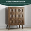 Commode moderne à 3 tiroirs en bois avec beaucoup de rangement, idéale pour le salon, la chambre à coucher et le couloir