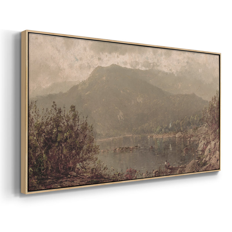 Série paysage - DCCXCV III - Toile tendue avec châssis encadré - Prêt à être accroché, H 25 po x l 49 po, Naturel