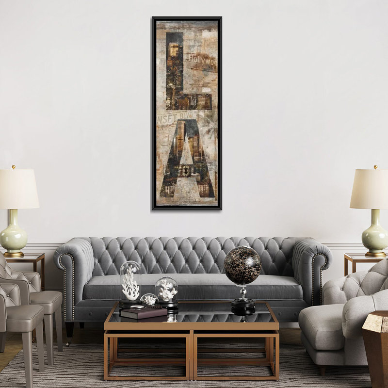 «LA Vertical», impression sur toile, H 72 po x l 24 po x P 1,5 po, Toile avec cadre noir