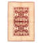 Tapis de bois one-of-kind-noué la 2010 ushak rouge foncé/brun clair 6 pi 3 po x 6 pi. zone en laine Conteh