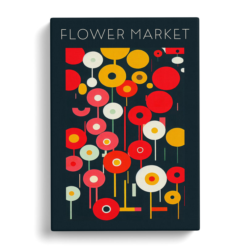 Flower Market Exhibition Pop - Wrapped Canvas, 50cm H x 35cm W x 3cm D