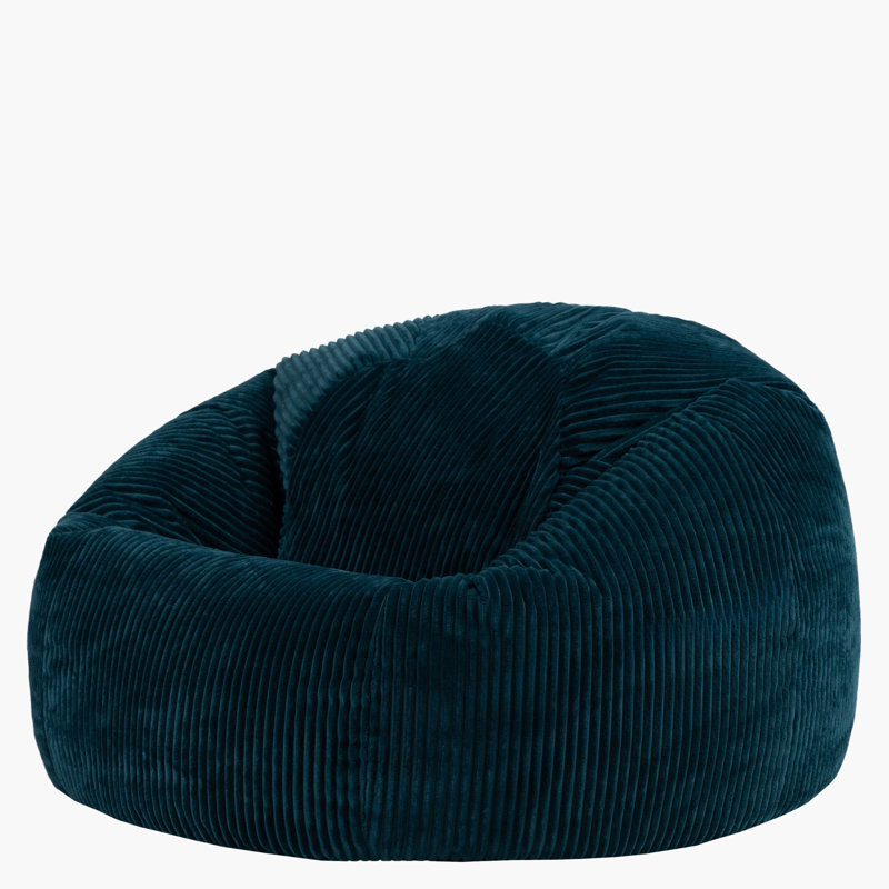 Kingston Corduroy XL Classic Bean Bag and Footstool, Green