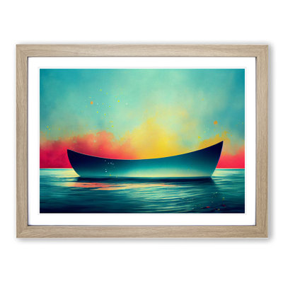 XH1022-6743X Paint Splatter Boat Vol.1 1 Piece Single Picture Frame Wall Art