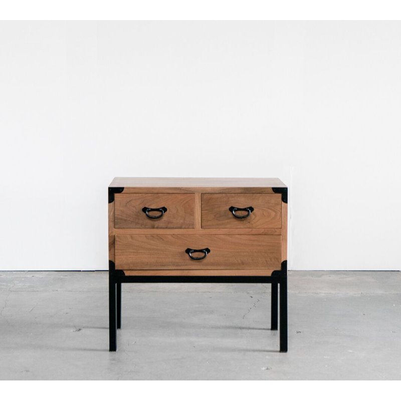 Table de chevet Kobe, Noyer clair