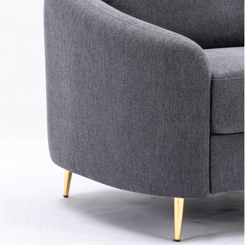 Chaise en lin gris yuina