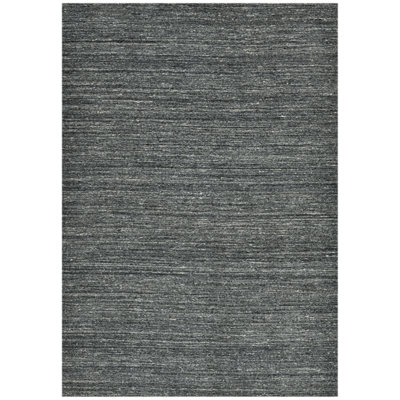 Hand Woven Wool Black Indoor Rug