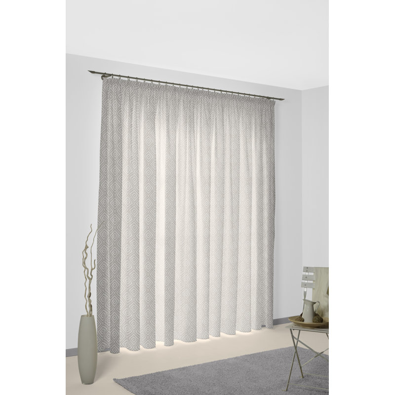 Aberdene Room Darkening Curtains Single Panel, 245cm H x 132cm W, Brown