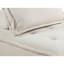Chaise d'appoint moderne beige avec structure en bois massif et boucle sans accoudoirs contemporaine en mousse haute