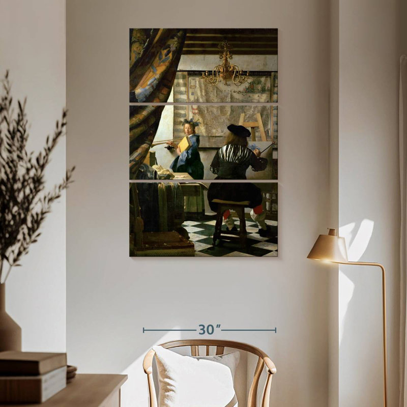 Leisha le peintre et son modèle, H 65 po x l 42 po