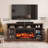Fireplace TV Stand for 85" TVs with Electric Fireplace, Farmhouse TV Console & Entertainment Center -35781169