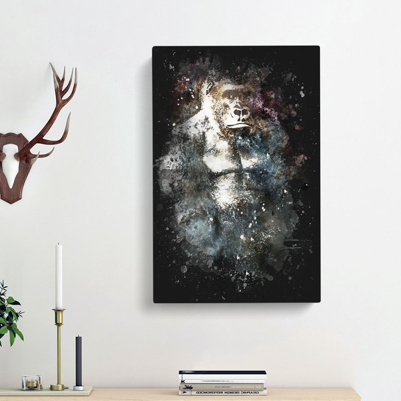 The Silverback Gorilla - Wrapped Canvas, 91cm H x 60cm W x 3cm D