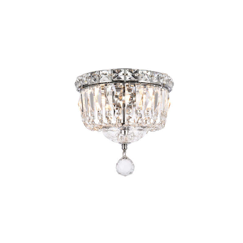 Stinnett Crystal Flush Mount, Chrome, Royal Cut
