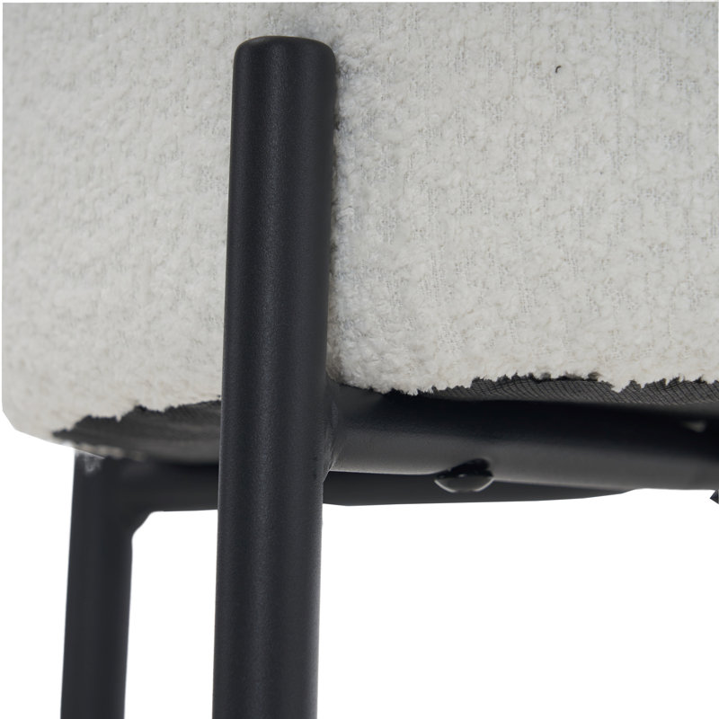 Tabouret de bar Kynlee, Ivoire ivoire, Tabouret de comptoir (siège d'une hauteur de 24 p, 2