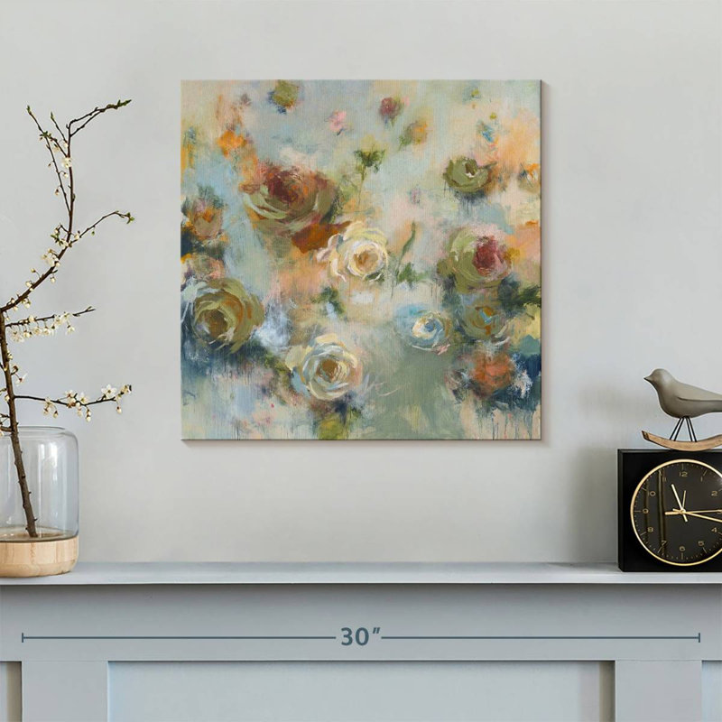 Soft Floral Bloom, 16" H x 16" W