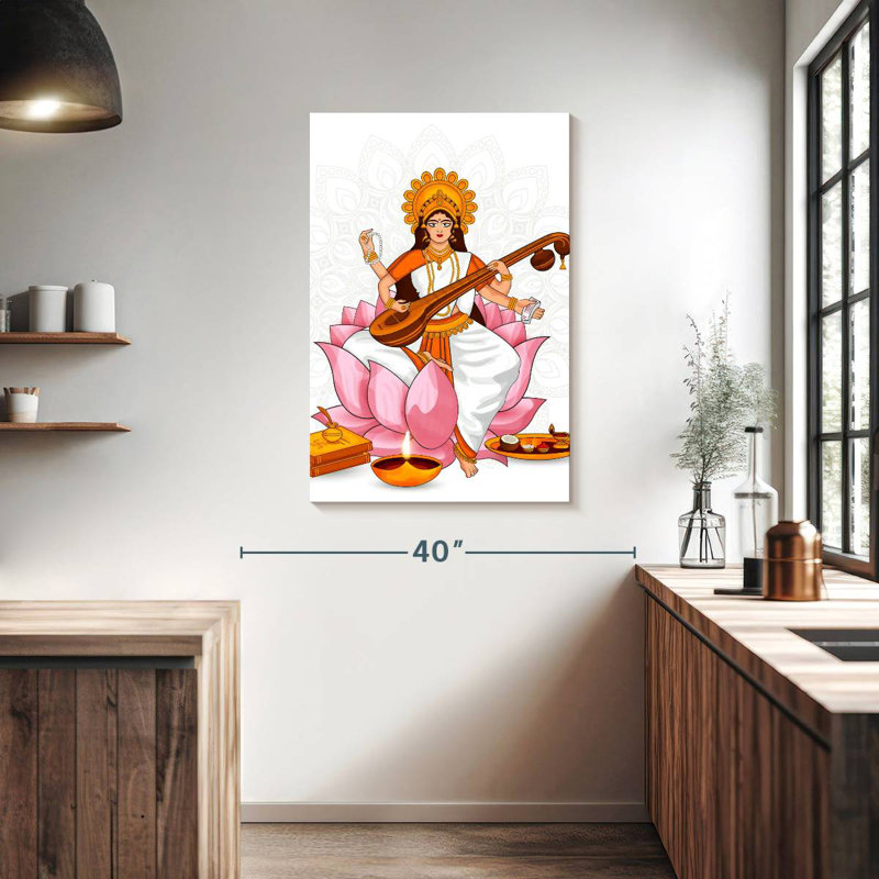 Adella Goddess Saraswati, 39" H x 26" W