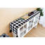 Chemin de table noir et blanc à carreaux en mélange de coton l 14 po x L 71 po
