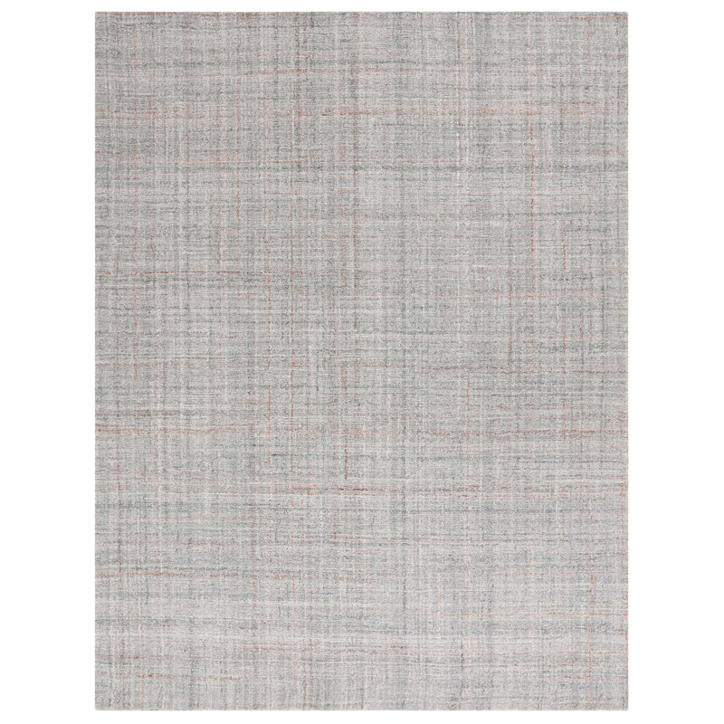 Tapis de performance abstrait touffeté à la main, Rectangle 8 pi x 10 pi