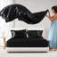 Drap-housse noir 7 pièces 100% satin