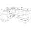Canapé modulaire réversible de coin avec repose-pieds Arliz-64288966