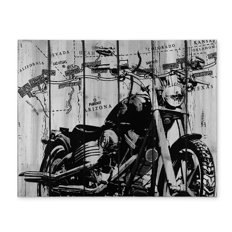 Motorcycle Gray Polyester Placemat | Home Decor Table Setting