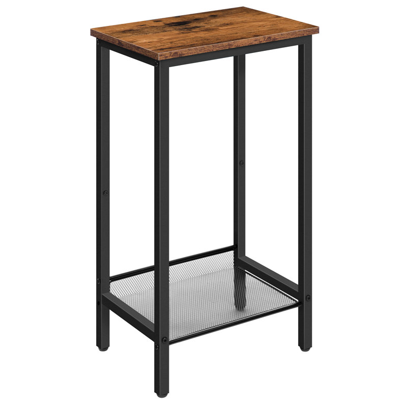 Grande table de bout 28,9 po Raimondas, Brun rustique / noir