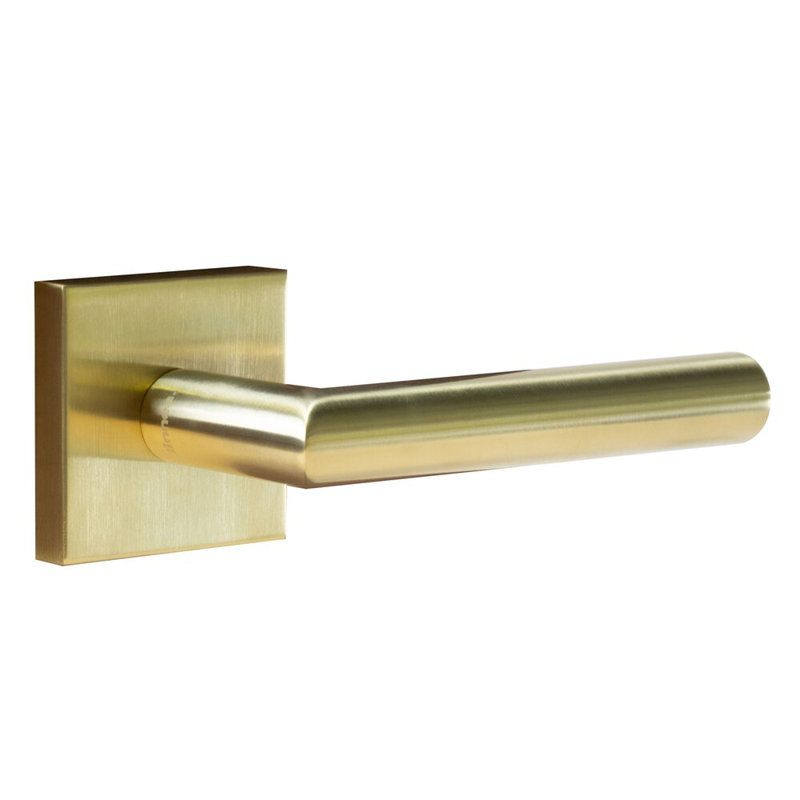 Single Dummy Door Lever, Left, Satin Brass