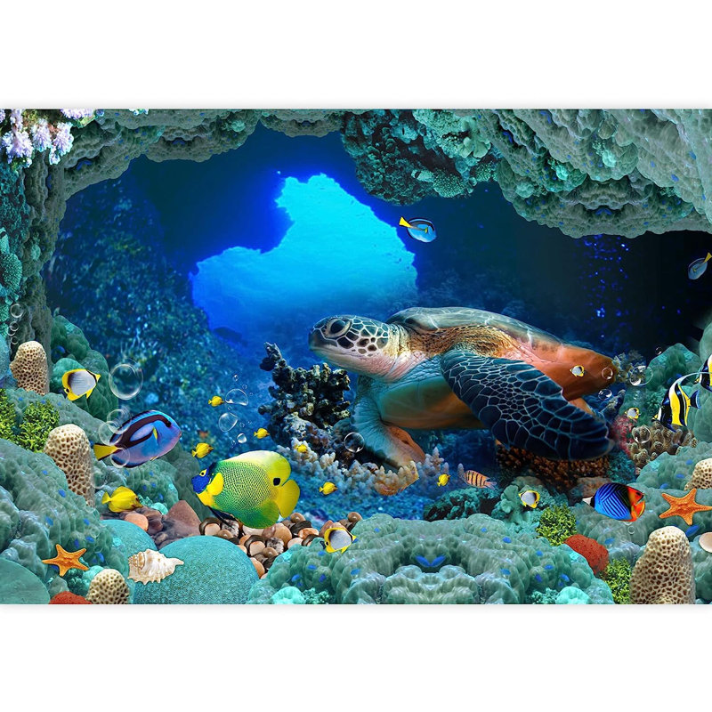 Panneau mural à peindre L 100 pi x l 144 po The Beautiful Undersea World, L 100 po x l 144 po