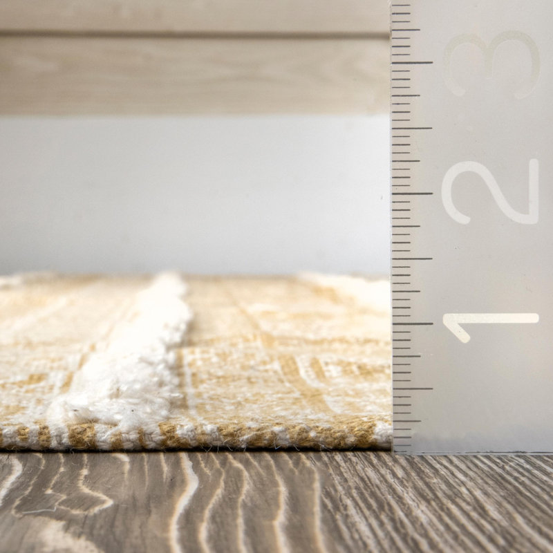 Tapis beige en coton Nunez, Rectangle 5 pi x 8 pi