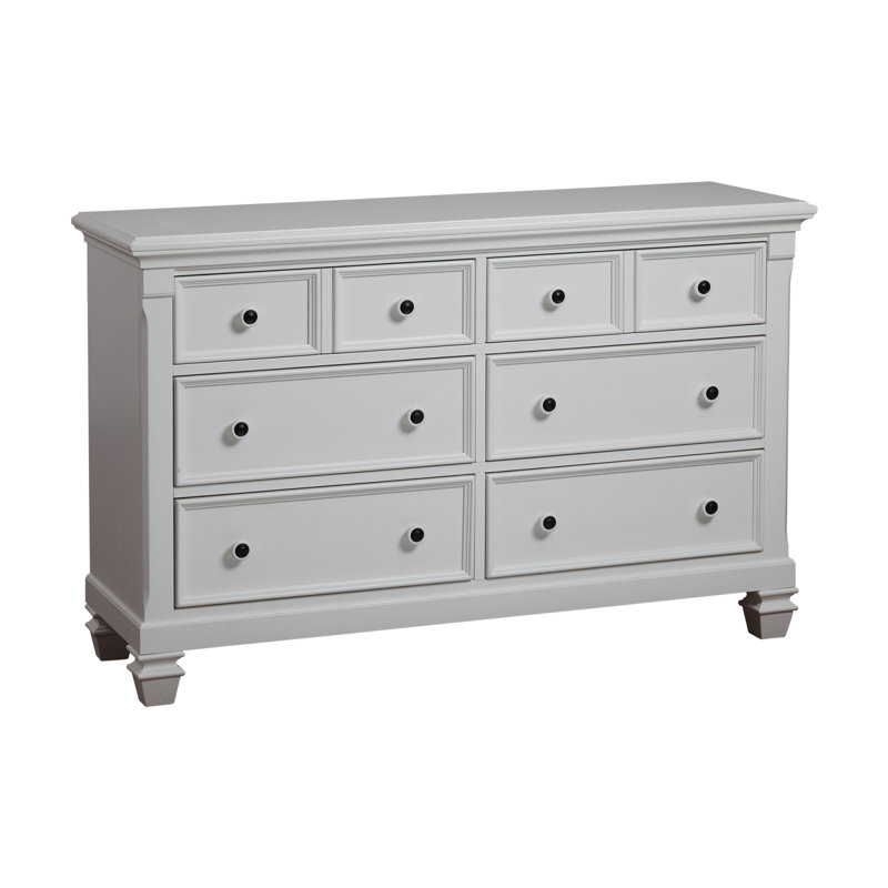 Commode 6 tiroirs Glendale blanc pur