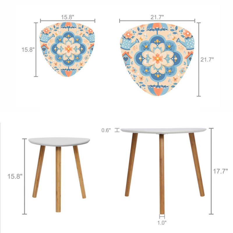 Ensemble de 2 tables basses gigognes Triangle Nesting