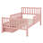 Wood Platform Bed With Guardrails On Both Sides And Drawers-416376841-416376886