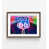 Cadre photo brun simple avec passe-partout
