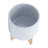 8" Planter W/ Stand, White