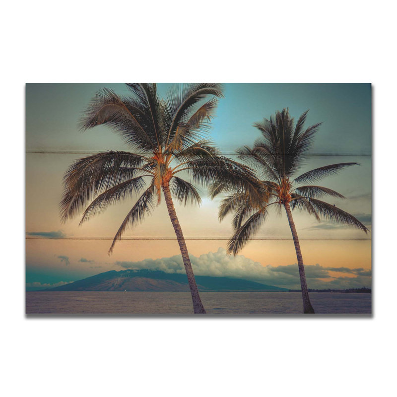 «Maui Palms At Sunset» par Kelly Wade sur, Sans cadre en bois, H 8 po x l 12 po