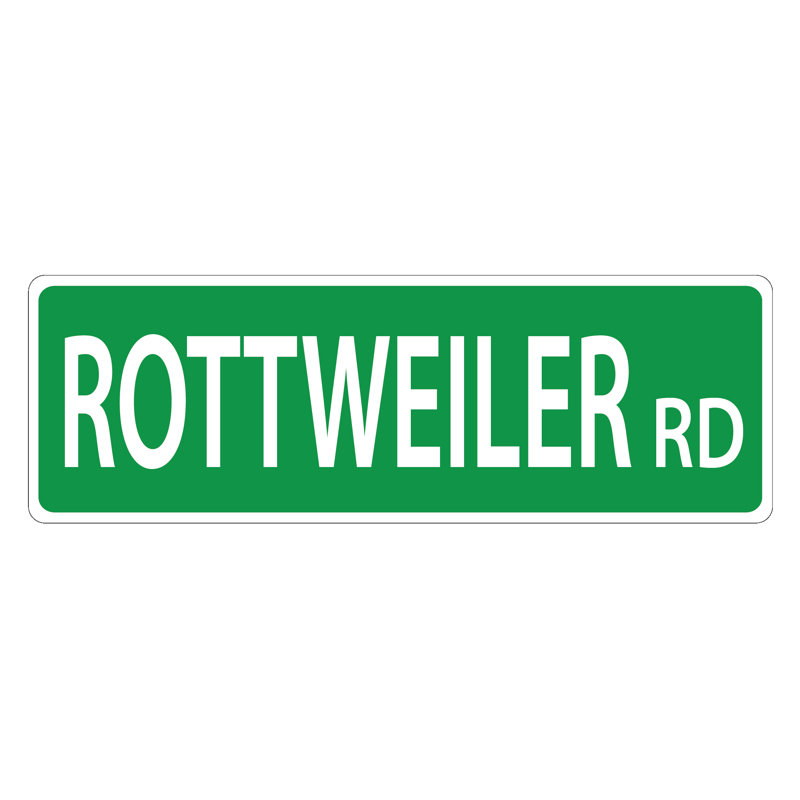 Plaque de rue suspendue Rottweiler