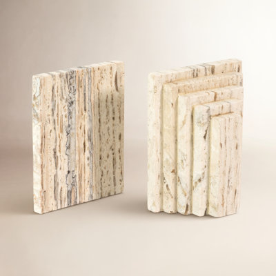 Danita Travertine Decorative Bookends