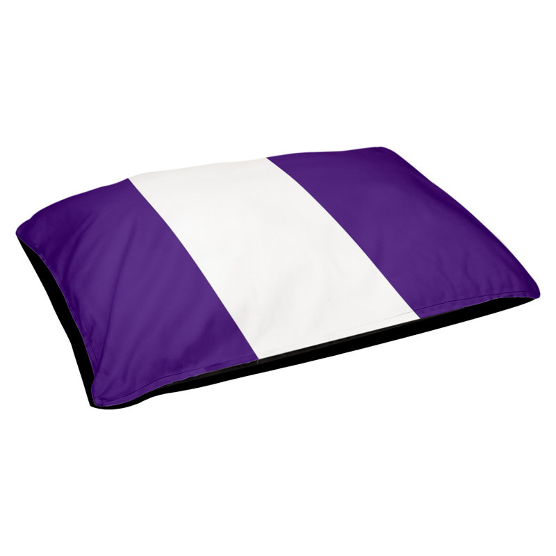 Coussin Golden State, Moyen (l 28 po x P 18 po x H 9,5 po), Mauve / blanc / mauve
