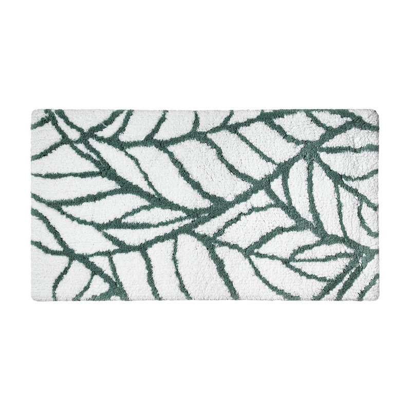 Leaves Floral Bath Rug, 28" W x 47" L