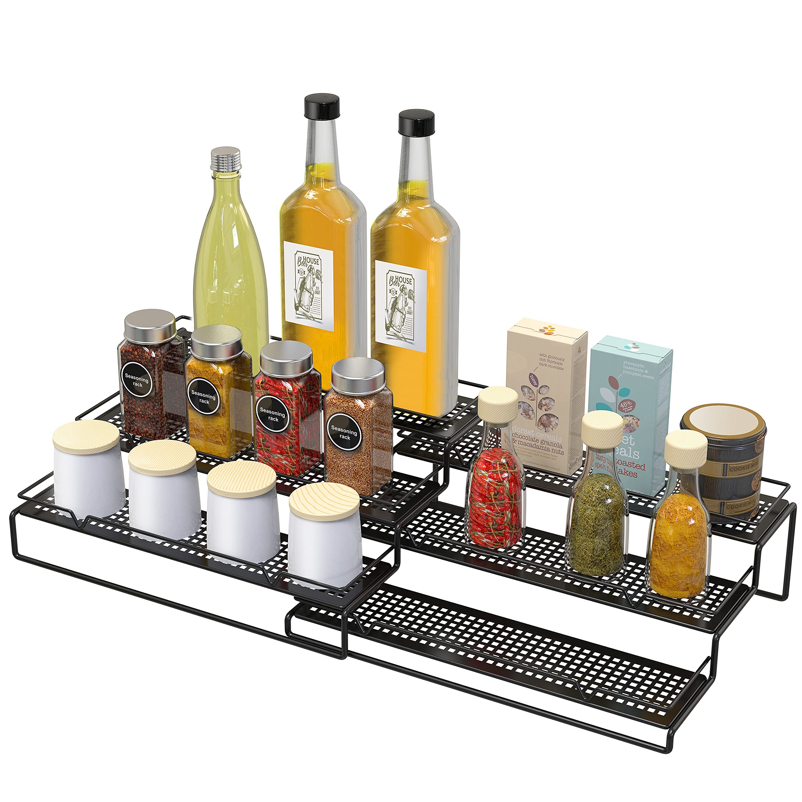 Freestanding Spice Rack with Adjustable Racks