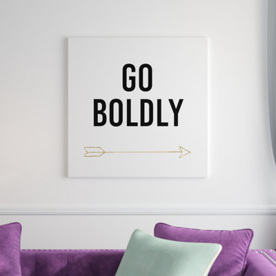 Golden Quote VI by Anna Hambly - Wrapped Canvas Print