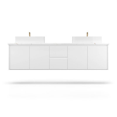 Gilded Double Bath Floating Vanity