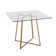 Beres Glass Top Metal Base Dining Table