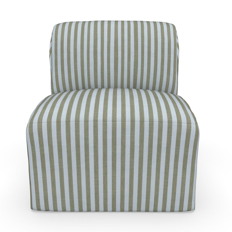 Praia Sunbrella® Patio Chair, Sail Away Aloe Striped Sunbrella®
