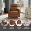 Fauteuil inclinable rembourré Antwine, noir-70347181