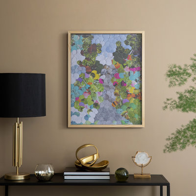 Magenta Garden, reproduction encadrée - bois massif
