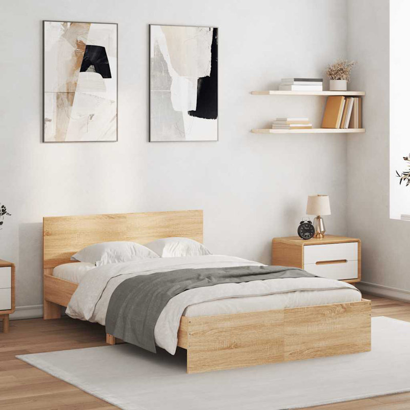 Aleshia Bed, Sonoma Oak, 120 x 200cm