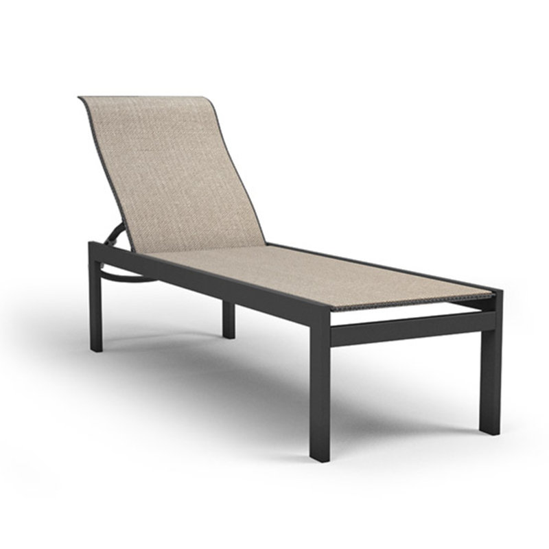 Armless Adjustable Chaise, Glacier, Carbon