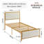 Metal Platform Bed Frame With Upholstered Headboard And Footboard, Heavy Duty Steel Slats Platform Bed, No Box Spring Needed-912214702-912214703