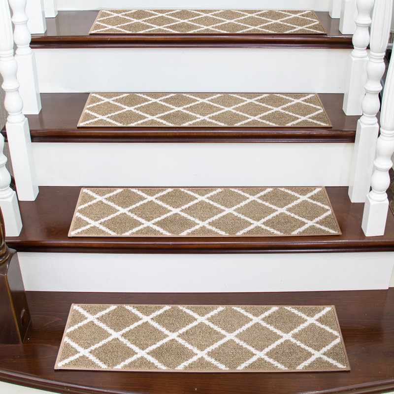 Tapis d'escalier antidérapant Minghui, Beige, 15