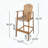 Acacia Wood Adirondack Barstools, Set of 2